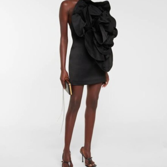 NEW Magda Butrym Sling Back Sandal in Black LEATHER HEEL OPEN TOE - Picture 4 of 10